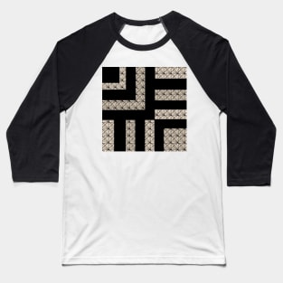 Black and Tan Art Deco Baseball T-Shirt